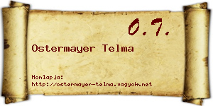 Ostermayer Telma névjegykártya